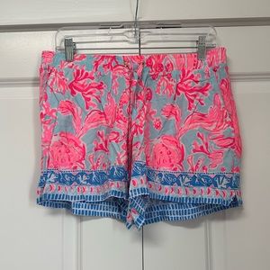 NWOT Lilly Pulitzer Pink and Blue Women's Shorts crabby